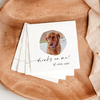 Serviette En Papier Mariage photo pour animaux domestiques | Décor Mar