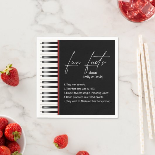 Serviette En Papier Mariage Piano Keyboard Fun Facts (En situation)