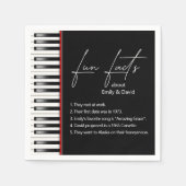 Serviette En Papier Mariage Piano Keyboard Fun Facts (Devant)