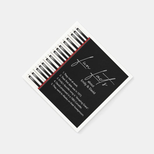 Serviette En Papier Mariage Piano Keyboard Fun Facts (Coin)