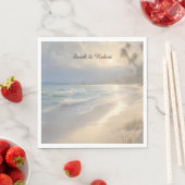 Serviette En Papier Mariage plage (En situation)