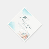 Serviette En Papier Mariage plage (Coin)