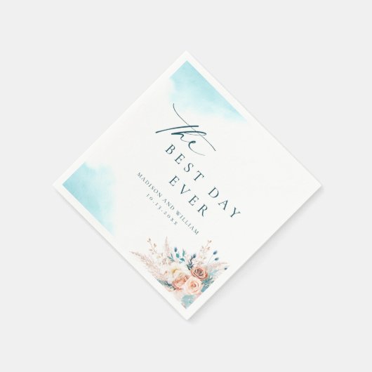 Serviette En Papier Mariage plage (Coin)