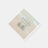 Serviette En Papier Mariage plage Deux Dollars de sable (Coin)