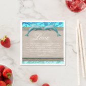 Serviette En Papier Mariage plage Dolphin Luau Party Amour nautique (En situation)