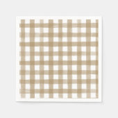 Serviette En Papier Mariage plaqué or et blanc moderne (Devant)