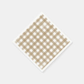Serviette En Papier Mariage plaqué or et blanc moderne (Coin)