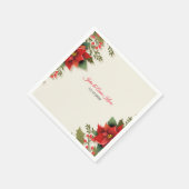 Serviette En Papier Mariage Poinsettia (Coin)