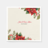 Serviette En Papier Mariage Poinsettia Napkins (Devant)