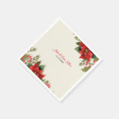 Serviette En Papier Mariage Poinsettia Napkins (Coin)