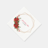 Serviette En Papier Mariage Poinsettia Napkins (Coin)