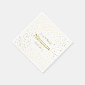 Serviette En Papier mariage pois élégant moderne faux or (Coin)