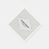 Serviette En Papier Mariage Pois moderne gris (Coin)