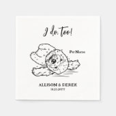 Serviette En Papier Mariage Portrait de chien personnalisé (Devant)