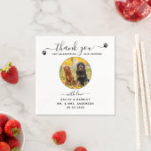 Serviette En Papier Mariage pour animaux de compagnie moderne élégant  (En situation)