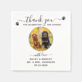 Serviette En Papier Mariage pour animaux de compagnie moderne élégant  (Devant)