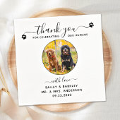 Serviette En Papier Mariage pour animaux de compagnie moderne élégant 