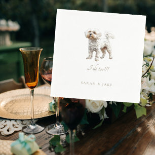 Serviette En Papier Mariage pour animaux de compagnie personnalisé Nap