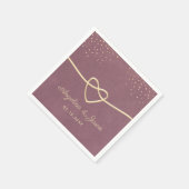 Serviette En Papier Mariage pourpre (Coin)