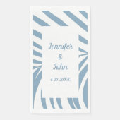 Serviette En Papier Mariage poussiéreux bleu Bridal Shower Tropical Pa (Devant)