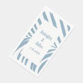 Serviette En Papier Mariage poussiéreux bleu Bridal Shower Tropical Pa (Coin)