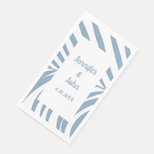 Serviette En Papier Mariage poussiéreux bleu Bridal Shower Tropical Pa (Coin)