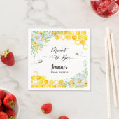 Serviette En Papier Mariage prévu abeille douche de mariée (En situation)