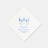 Serviette En Papier Mariage Réception de Champagne Quelque Chose de Bl (Coin)