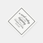 Serviette En Papier Mariage Réception Sweet Terminer Nouveau Début (Coin)