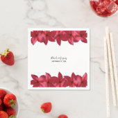 Serviette En Papier Mariage Red Plumeria Frangipani (En situation)
