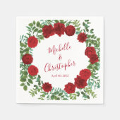 Serviette En Papier Mariage Red Rose (Devant)