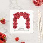 Serviette En Papier Mariage Red Roses (En situation)