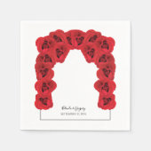 Serviette En Papier Mariage Red Roses (Devant)