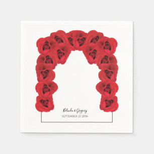 Serviette En Papier Mariage Red Roses