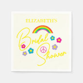 Serviette En Papier Mariage Rétro Funky (Devant)