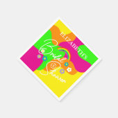 Serviette En Papier Mariage rétro funky (Coin)