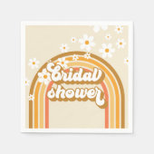 Serviette En Papier Mariage rétro groovy arc-en-ciel de marguerite (Devant)