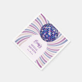 Serviette En Papier Mariage Rétro Groovy Disco (Coin)