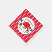 Serviette En Papier Mariage Retro Rockabilly Hearts (Coin)