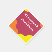 Serviette En Papier Mariage rétro Southwestern Sunrise (Coin)