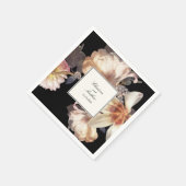 Serviette En Papier Mariage riche Moody Floral élégant (Coin)