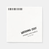 Serviette En Papier Mariage Rock and Roll Billetterie Concert Boarding (Devant)