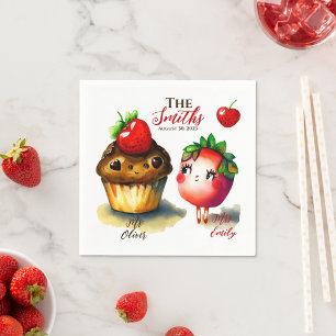 Serviette En Papier Mariage romantique