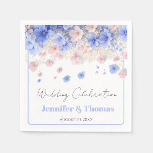 Serviette En Papier Mariage romantique aux fleurs sauvages Cottagecore