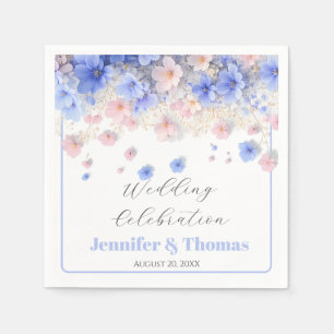 Serviette En Papier Mariage romantique aux fleurs sauvages Cottagecore