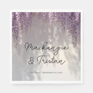 Serviette En Papier Mariage Romantique aux Glycines