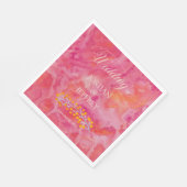 Serviette En Papier Mariage romantique couleur chaude (Coin)