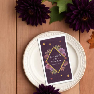 Serviette En Papier Mariage romantique d'automne au dahlia