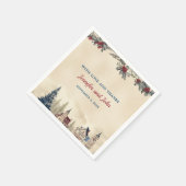 Serviette En Papier Mariage romantique d'hiver (Coin)