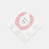 Serviette En Papier Mariage romantique en toile rose (Coin)